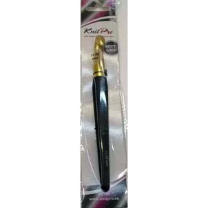 Гачок 4,5 мм 14,5 см алюмінієвий з чорною ручкою (золотий) KnitPro 30806