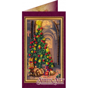 Набор-открытка для вышивки бисером «Счастливого Рождества-1» АО-036