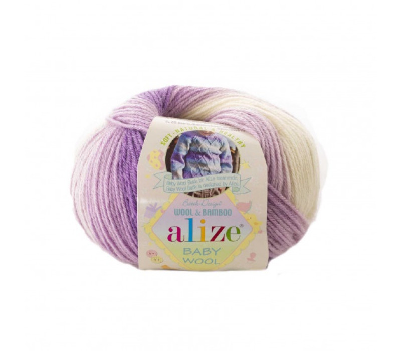Пряжа Alize Baby Wool Batik 7254 Пряжа Alize Baby Wool Batik 7254