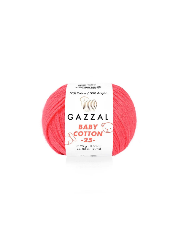 Пряжа Gazzal BabyCotton 25 цвет 3458