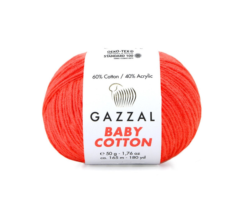 Пряжа Gazzal BabyCotton 3459 Пряжа Gazzal BabyCotton 3459