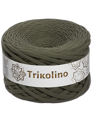 Пряжа трикотажная 7-9 мм "Trikolino" 100м. Dark Хаки