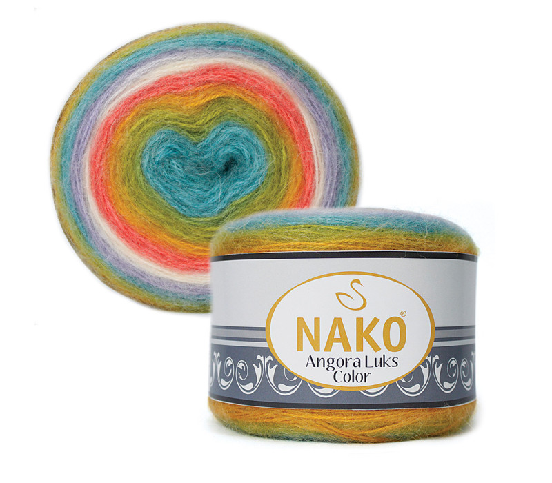 Пряжа Nako Angora Luks Color 81910