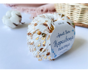 Пайетки Avanti Yarn королевские на хлопке (Молочные) 22