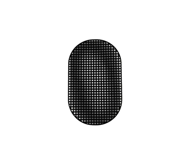 Пластикова канва для сумки ОВАЛ, чорна, 20х12,5см (kp031)