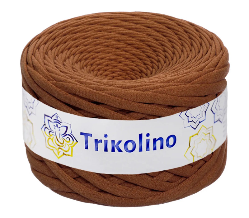 Пряжа трикотажная 7-9 мм "Trikolino" 100м. Терракот 400370