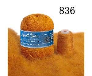Пряжа Coomamuu (пух норки) 836 Гірчиця