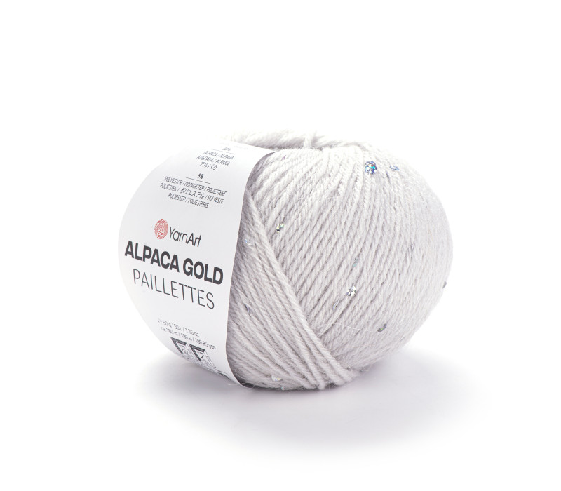 Пряжа Yarnart Alpaca Gold Paillettes 9303 Пряжа Yarnart Alpaca Gold Paillettes 9303