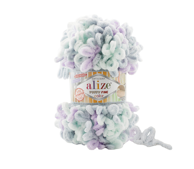 Пряжа Alize Puffy Fine Color 6466 Пряжа Alize Puffy Fine Color 6466