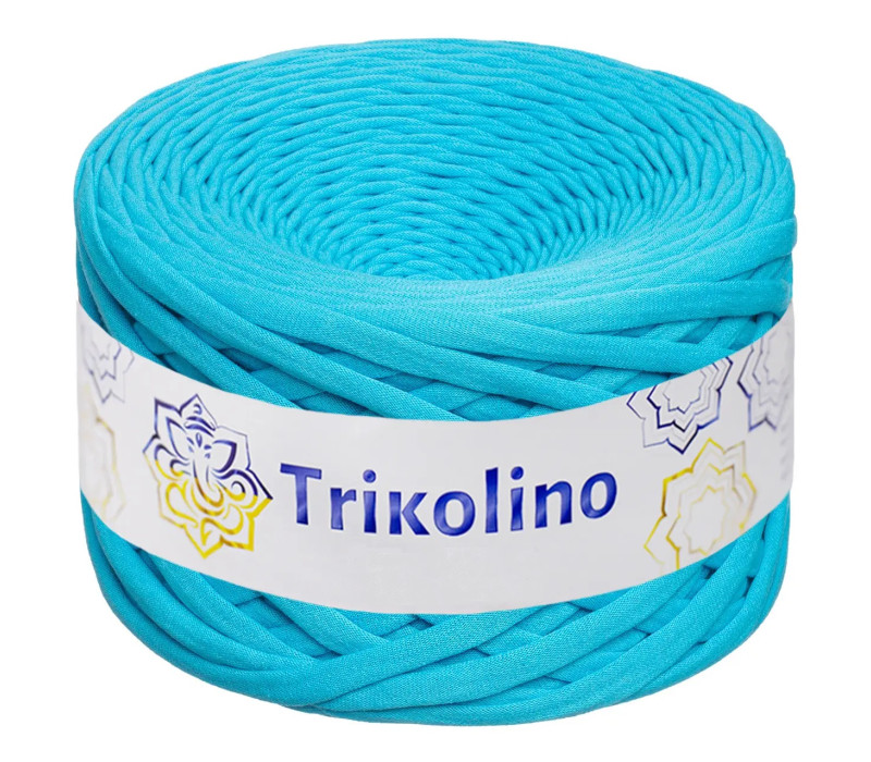 Пряжа трикотажна 7-9 мм "Trikolino" 100м. Небесно-блакитний Пряжа трикотажна 7-9 мм "Trikolino" 100м. Небесно-блакитний