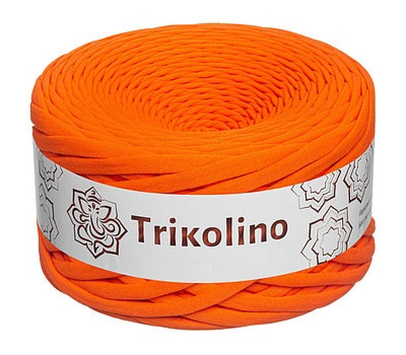 Пряжа трикотажная 7-9 мм "Trikolino" 100м. Тыквенный мусс Пряжа трикотажная 7-9 мм "Trikolino" 100м. Тыквенный мусс