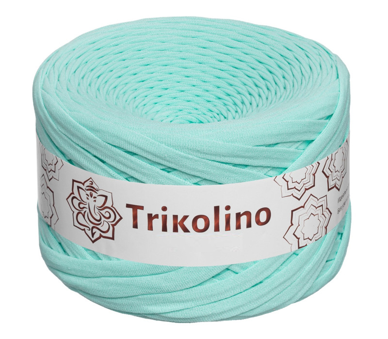 Пряжа трикотажная 7-9 мм "Trikolino" 100м. Мята Пряжа трикотажная 7-9 мм "Trikolino" 100м. Мята