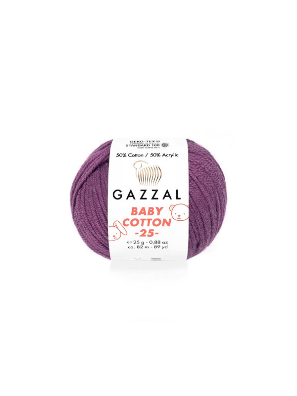 Пряжа Gazzal BabyCotton 25 цвет 3441