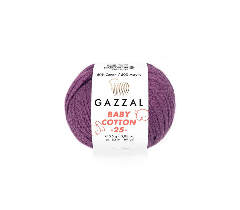 Пряжа Gazzal BabyCotton 25 цвет 3441 Пряжа Gazzal BabyCotton 25 цвет 3441