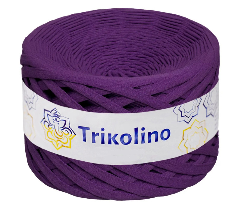 Пряжа трикотажна 7-9 мм "Trikolino" 100м. Темно-сливовий