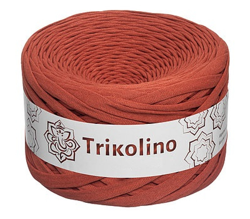 Пряжа трикотажная 7-9 мм "Trikolino" 100м. Темный Терракот Пряжа трикотажная 7-9 мм "Trikolino" 100м. Темный Терракот