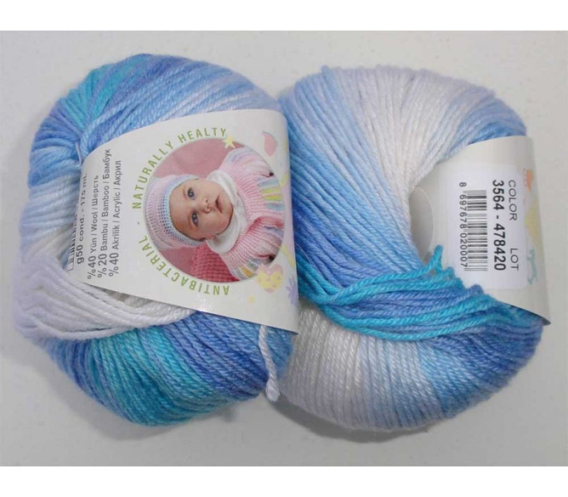 Пряжа Alize Baby Wool Batik 3564