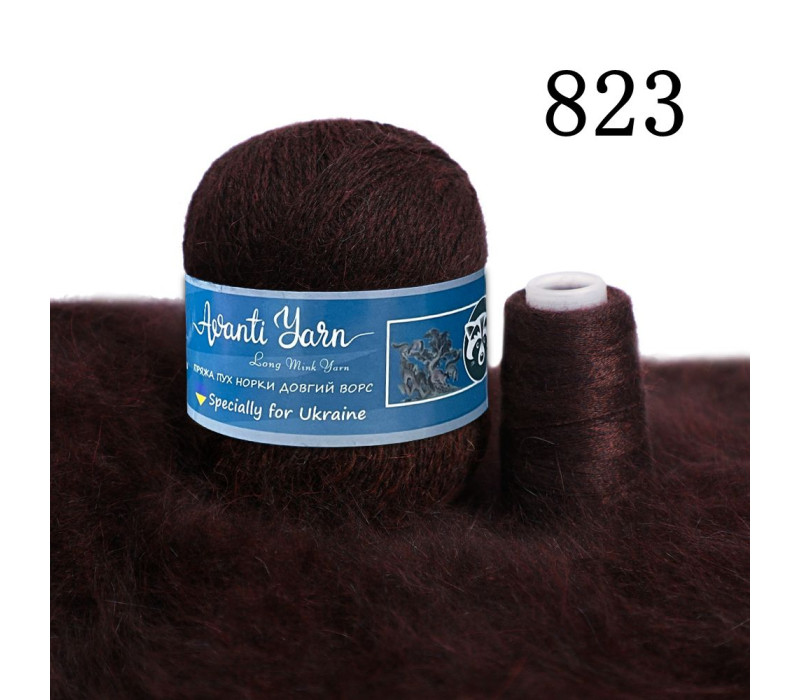 Пряжа Coomamuu (пух норки) 823 Сливовий Пряжа Coomamuu (пух норки) 823 Сливовий