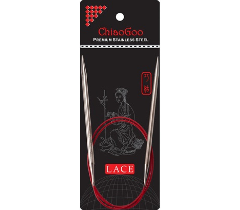 Спиці кругові ChiaoGoo SS RED Lace 2мм (40 см) 7016-0 Спиці кругові ChiaoGoo SS RED Lace 2мм (40 см) 7016-0