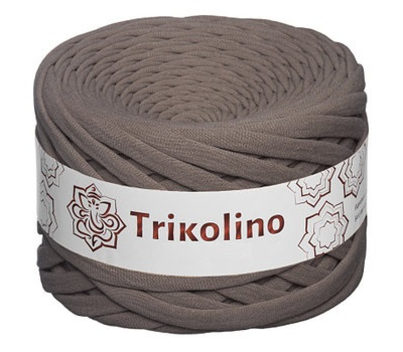 Пряжа трикотажная 7-9 мм "Trikolino" 100м. Мокко