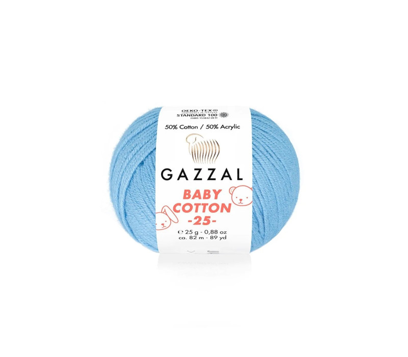 Пряжа Gazzal BabyCotton 25 цвет 3423 Пряжа Gazzal BabyCotton 25 цвет 3423