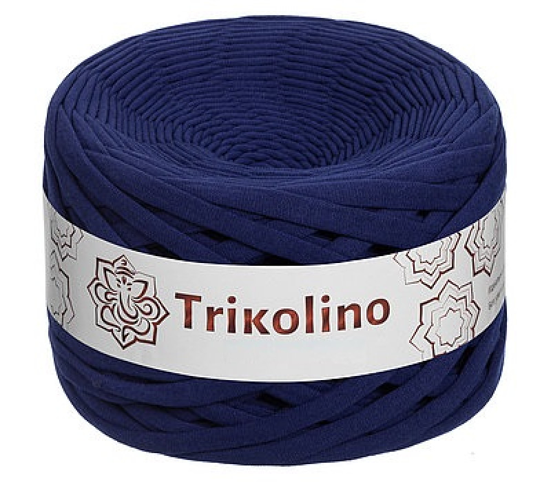 Пряжа трикотажная 7-9 мм "Trikolino" 100м. Индиго Пряжа трикотажная 7-9 мм "Trikolino" 100м. Индиго