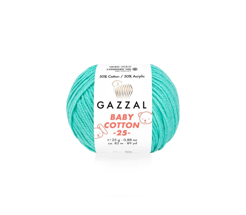 Пряжа Gazzal BabyCotton 25 цвет 3452 Пряжа Gazzal BabyCotton 25 цвет 3452
