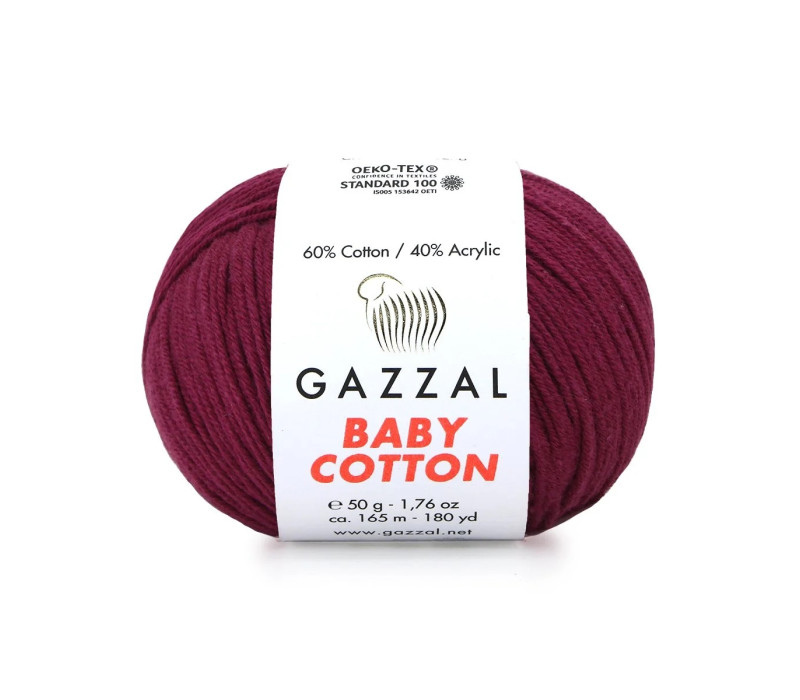 Пряжа Gazzal BabyCotton 3442 Пряжа Gazzal BabyCotton 3442