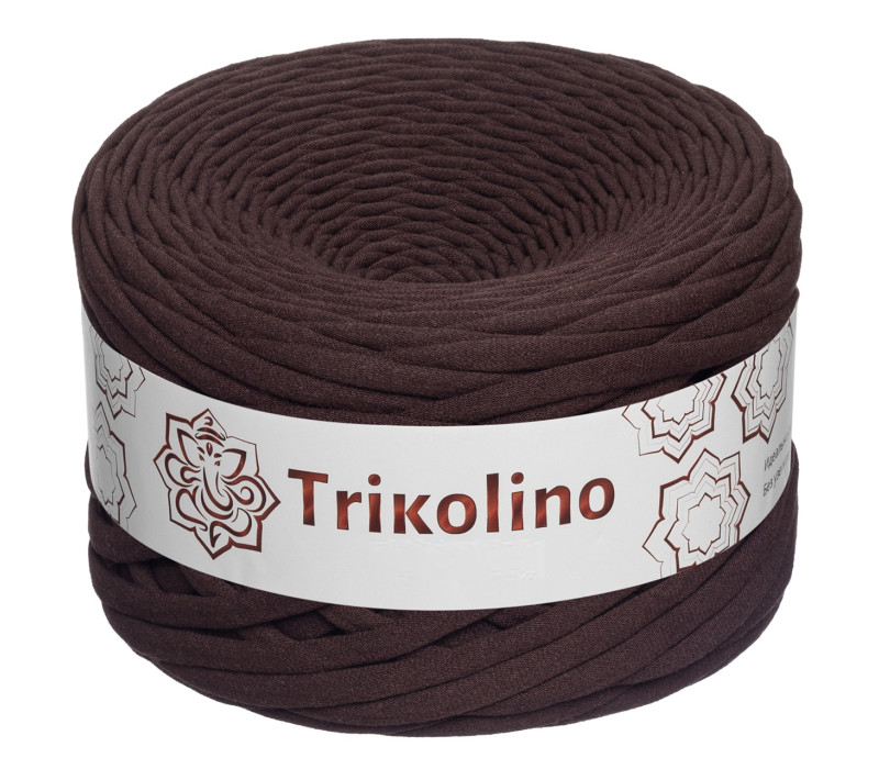 Пряжа трикотажная 7-9 мм "Trikolino" 100м. Шоколад Пряжа трикотажная 7-9 мм "Trikolino" 100м. Шоколад