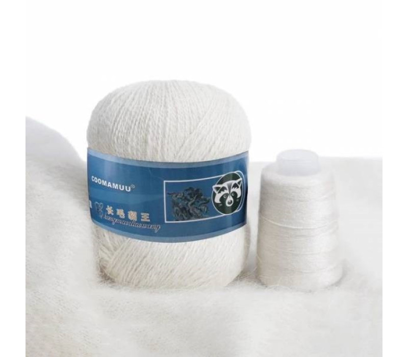 Пряжа Coomamuu (пух норки) 801 белый Пряжа Coomamuu (пух норки) 801 белый