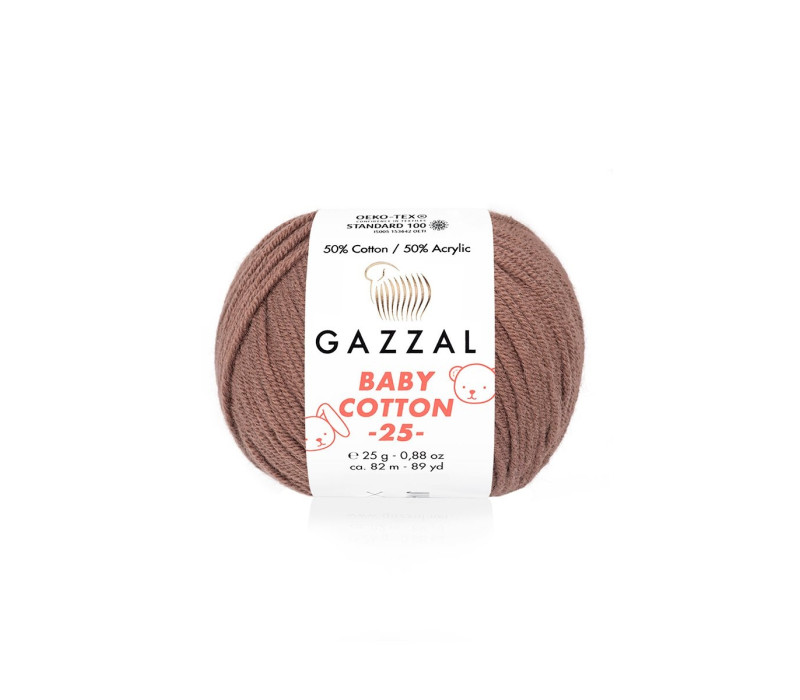 Пряжа Gazzal BabyCotton 25 цвет 3455