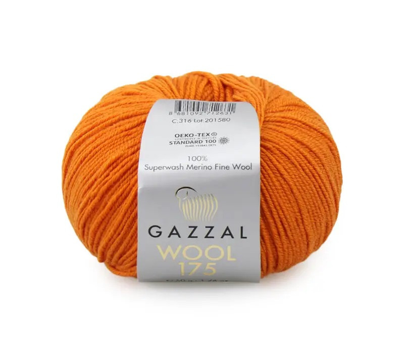 Пряжа Gazzal Wool 175 316