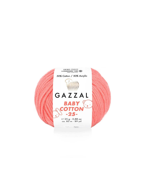 Пряжа Gazzal BabyCotton 25 цвет 3435