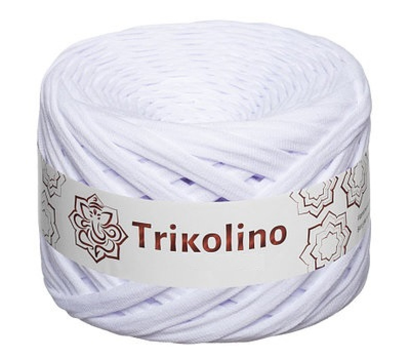 Пряжа трикотажная 7-9 мм "Trikolino" 100м. Снежная Роза Пряжа трикотажная 7-9 мм "Trikolino" 100м. Снежная Роза