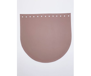 Клапан для круглої сумки Орео, шкіра, 20х19 см. Латте (0140-PK)