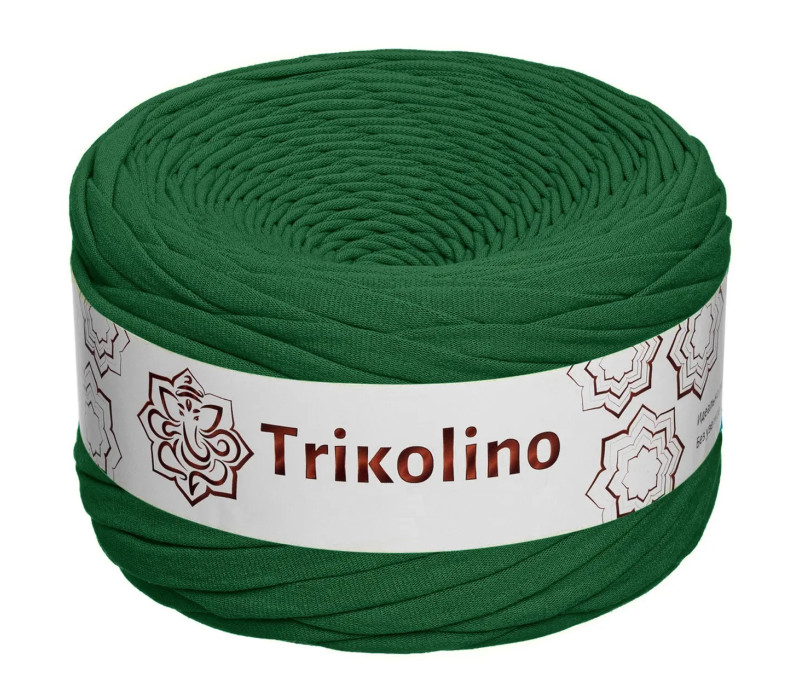 Пряжа трикотажная 7-9 мм "Trikolino" 100м. Зеленый Пряжа трикотажная 7-9 мм "Trikolino" 100м. Зеленый