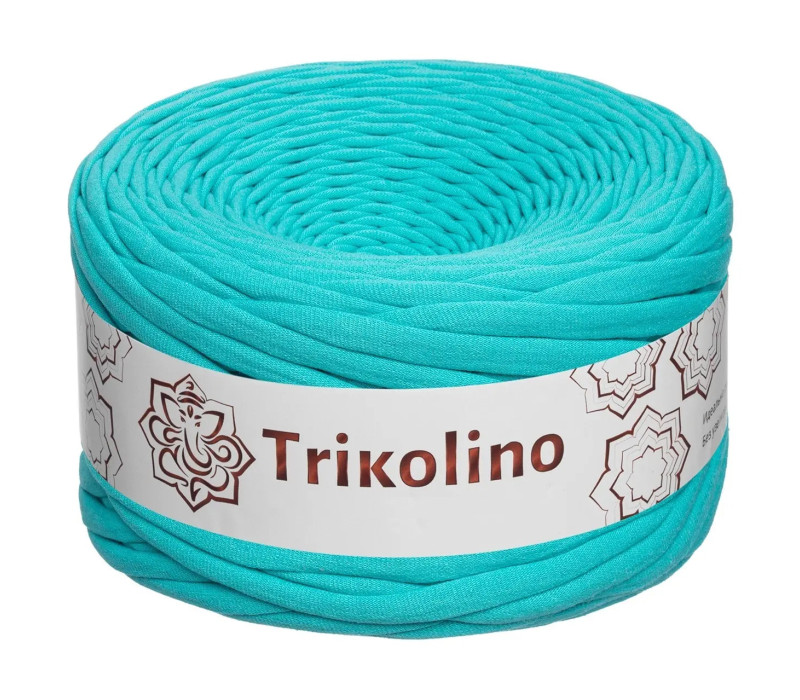 Пряжа трикотажная 7-9 мм "Trikolino" 100м. Бірюзовий