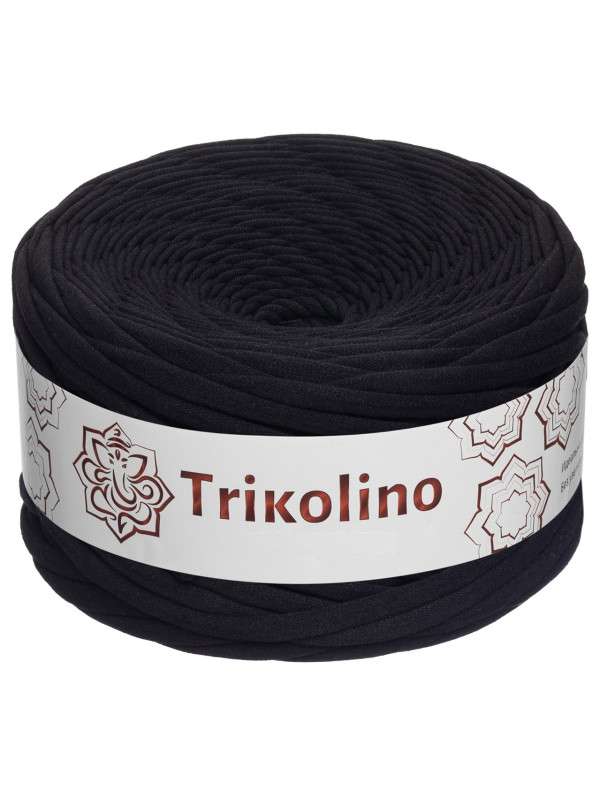 Пряжа трикотажная 7-9 мм "Trikolino" 100м. Черный