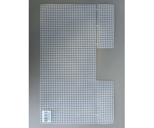 Пластикова канва для сумки ПРЯМОКУТНА, біла, 39,5x19,5см, ячейка 4мм (kp041)
