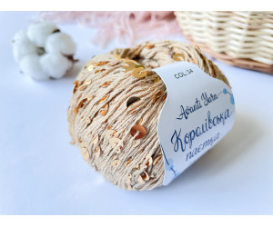 Пайетки Avanti Yarn королевские на хлопке (Бежевые) 34