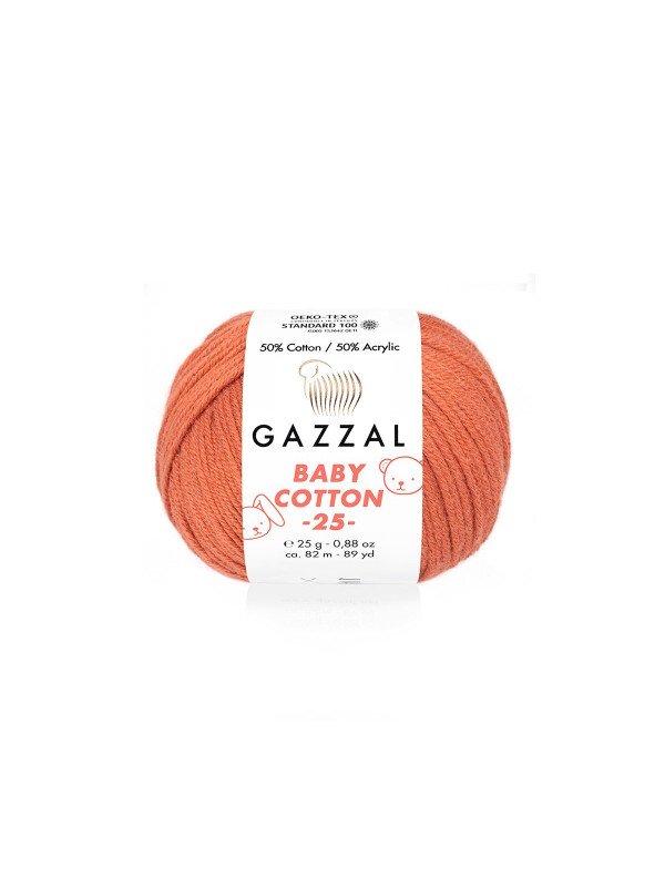 Пряжа Gazzal BabyCotton 25 цвет 3454