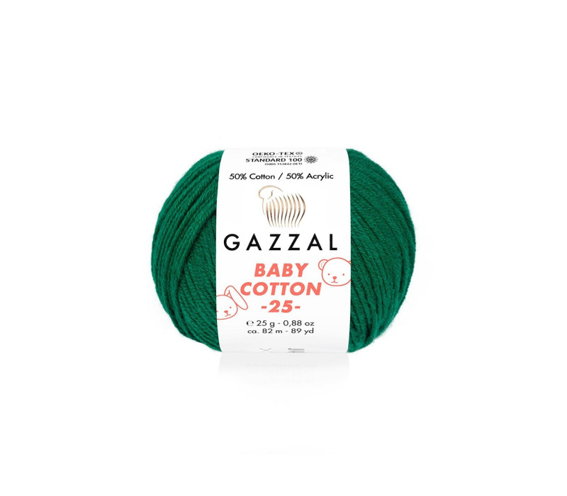 Пряжа Gazzal BabyCotton 25 цвет 3467 Пряжа Gazzal BabyCotton 25 цвет 3467