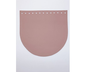 Клапан для круглої сумки Орео, шкіра, 20х19 см. Пудра (0141-PK)