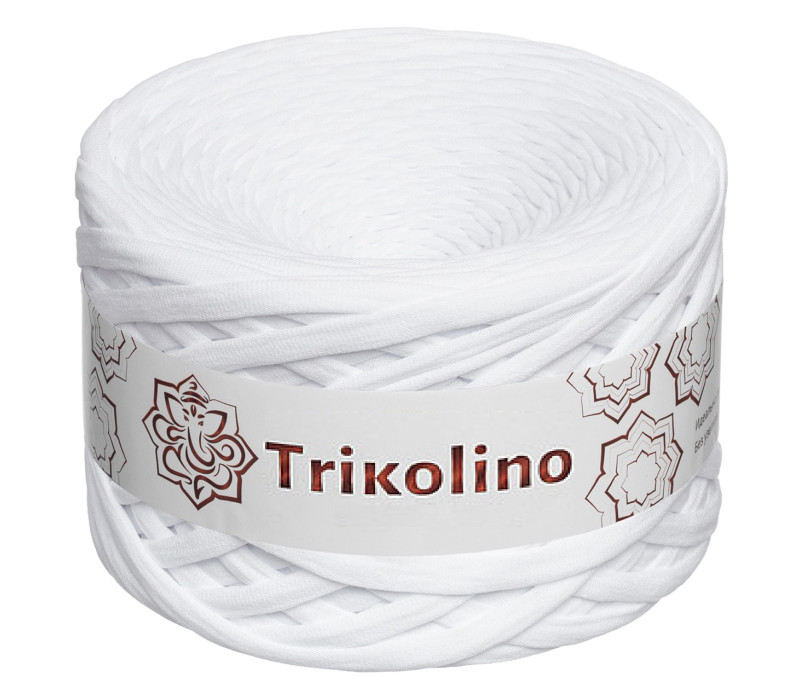 Пряжа трикотажная 7-9 мм "Trikolino" 100м. Белый