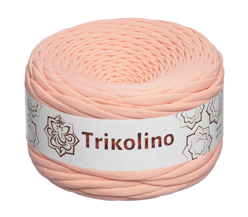 Пряжа трикотажная 7-9 мм "Trikolino" 100м. Персик
