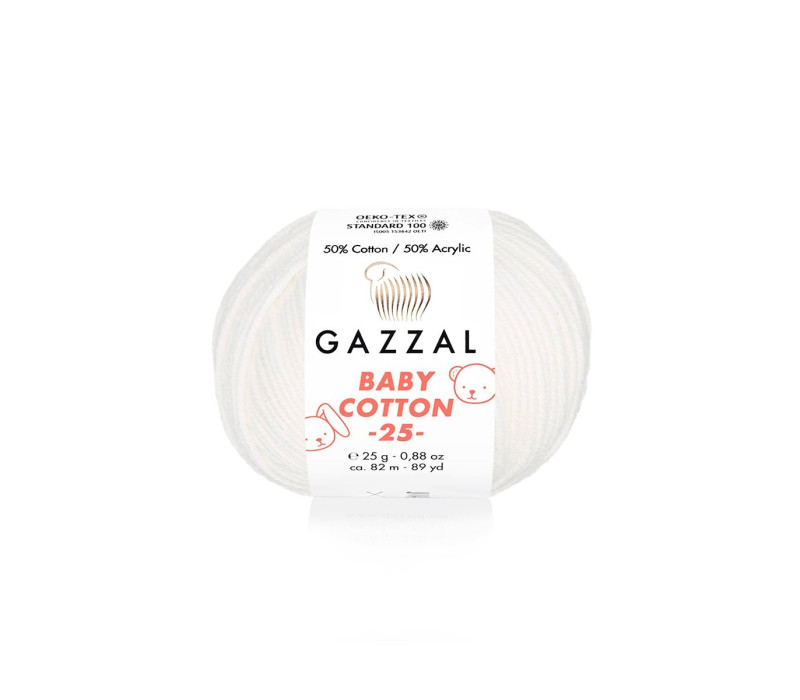 Пряжа Gazzal BabyCotton 25 цвет 3410 Пряжа Gazzal BabyCotton 25 цвет 3410