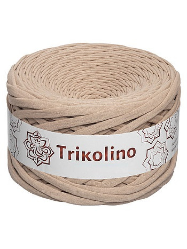 Пряжа трикотажная 7-9 мм "Trikolino" 100м. Кофе с молоком