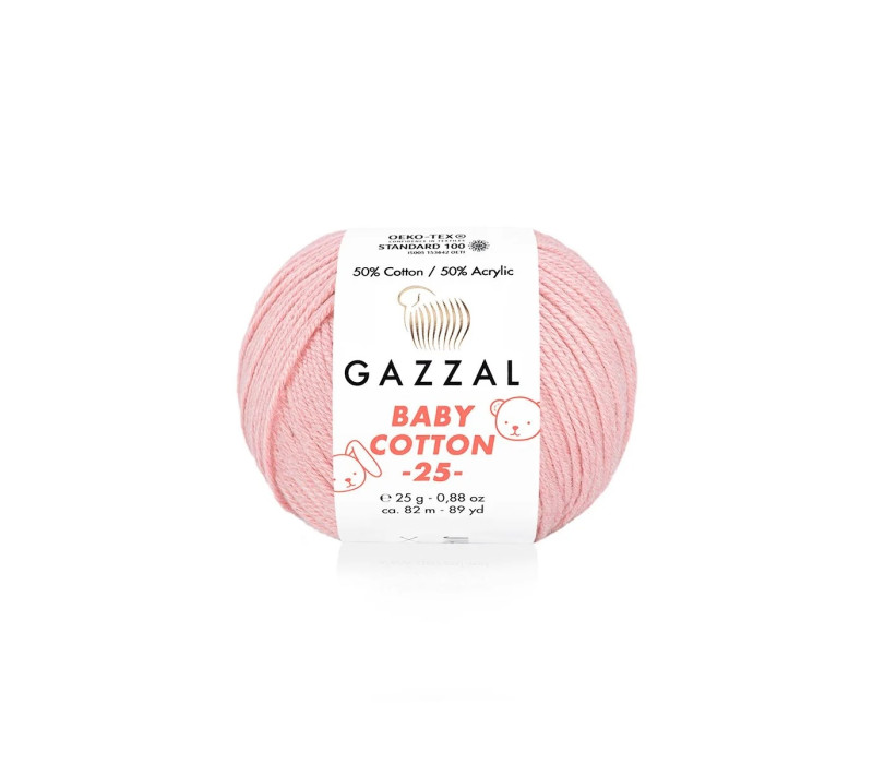 Пряжа Gazzal BabyCotton 25 цвет 3444