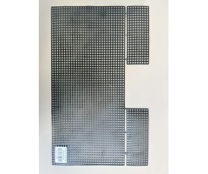 Пластикова канва для сумки ПРЯМОКУТНА, чорна, 39,5x19,5см, ячейка 4мм (kp042)