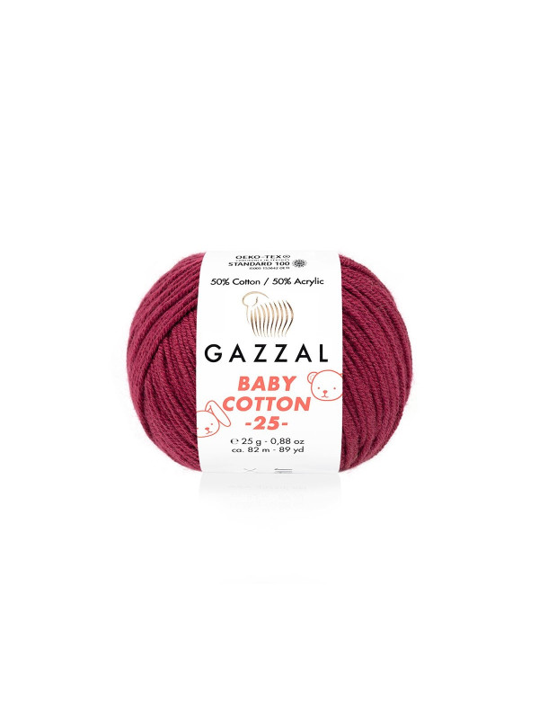 Пряжа Gazzal BabyCotton 25 цвет 3442